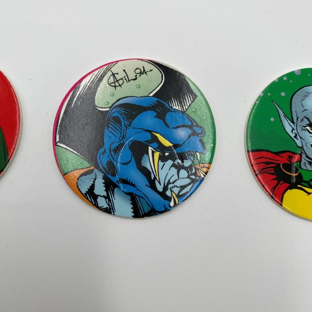 Marvel Fantastic Four Pogs Lot of 3 1994 Doctor Doom Attuma‎ Warlord Krang